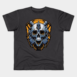 Mecha Skull S03 D79 Kids T-Shirt